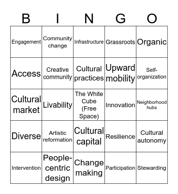 ART BUZZ Bingo Card