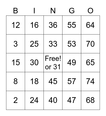 Science Bingo Grid Bingo Card