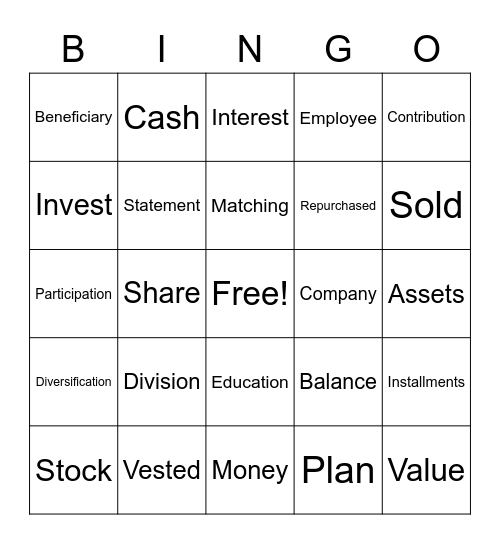 ESOP BINGO Card