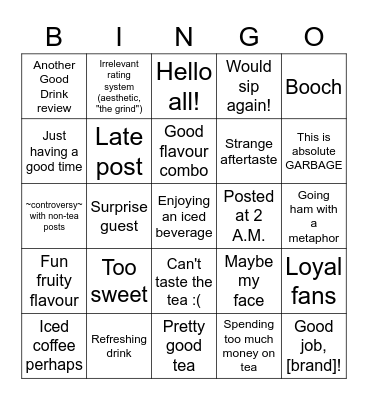 Cronch Bingo Card