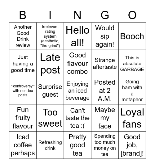 Cronch Bingo Card