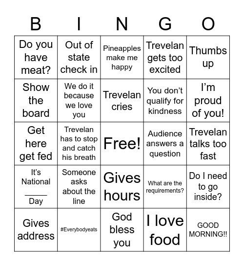 IVCC Bingo Card