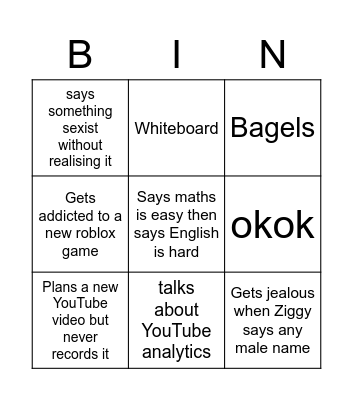 Henry Bingo Card