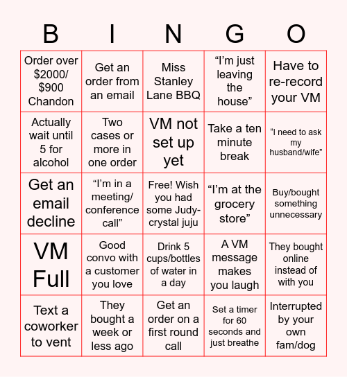 Cloud Wine Bingo! Bingo Card