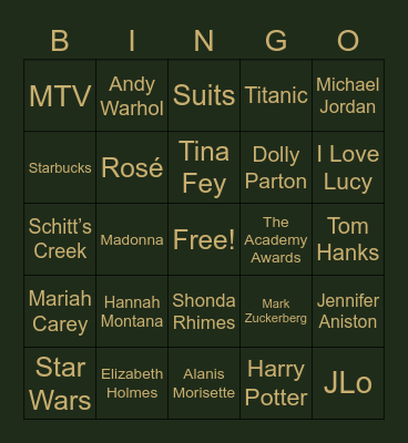 Chief Bingo! Night Bingo Card
