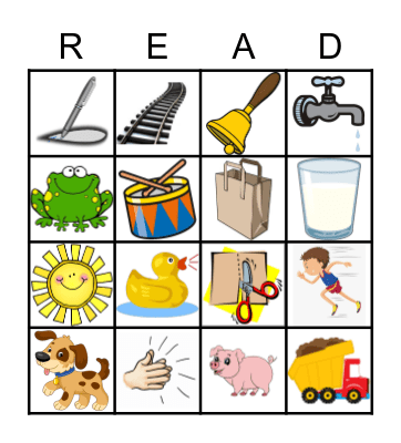 Short Vowel Word Bingo Card