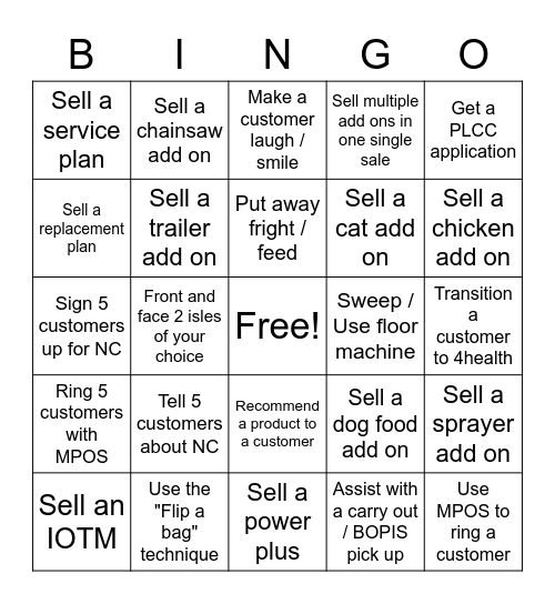 High5 Bingo Card