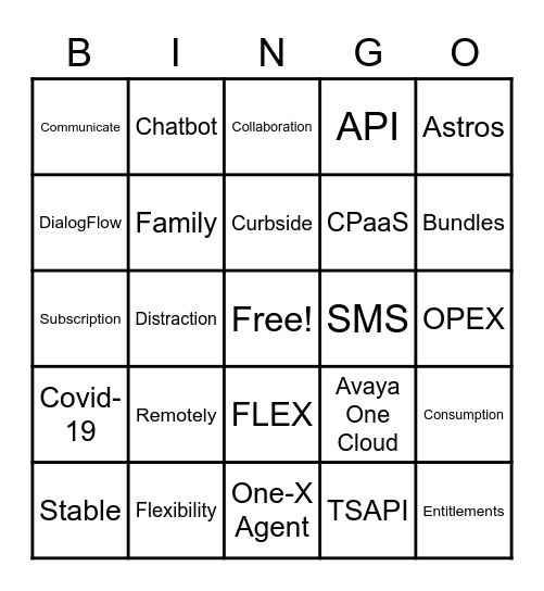 Dallas IAUG Chapter Meeting Bingo Card