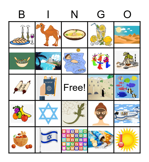 Israel Bingo! Bingo Card