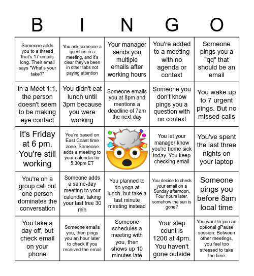 WELLBE-INK-GO Bingo Card