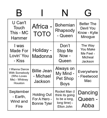 2 Bingo Card
