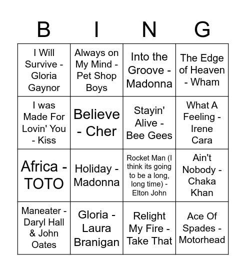 2 Bingo Card