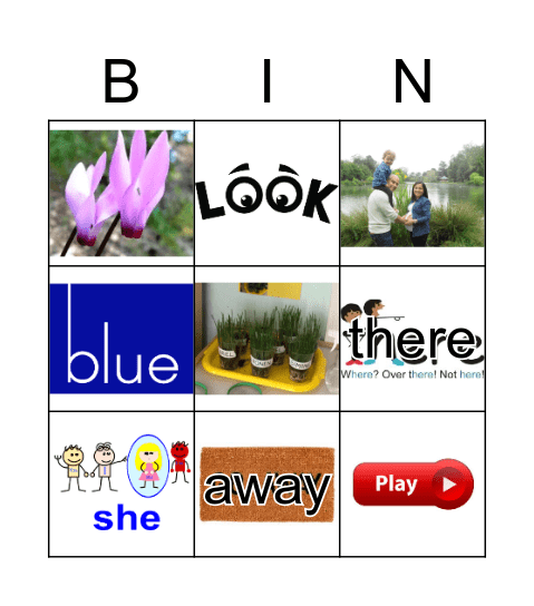 Sight Words Bingo Card