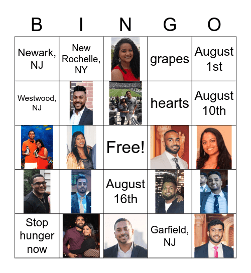 Sabrina & Deelu Bingo Card