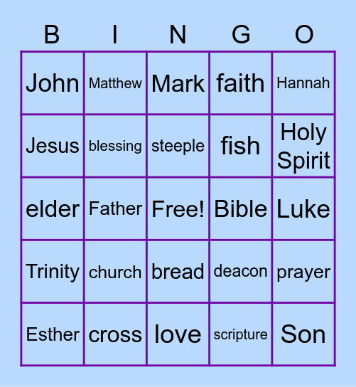 Fun Friday at FUPC Bingo Card