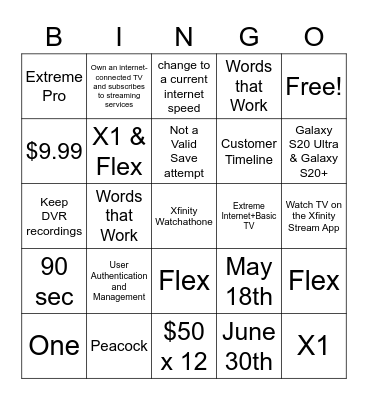 Answer Bingo Card