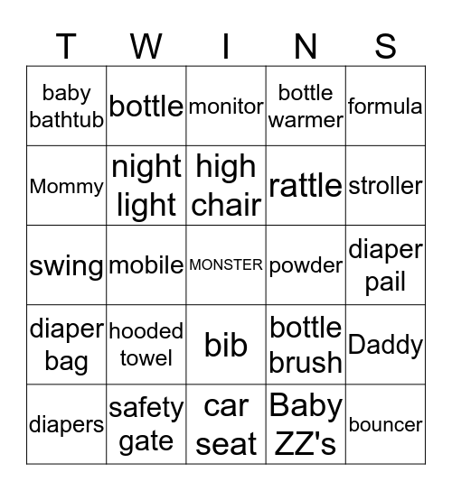 TWINS Bingo Card