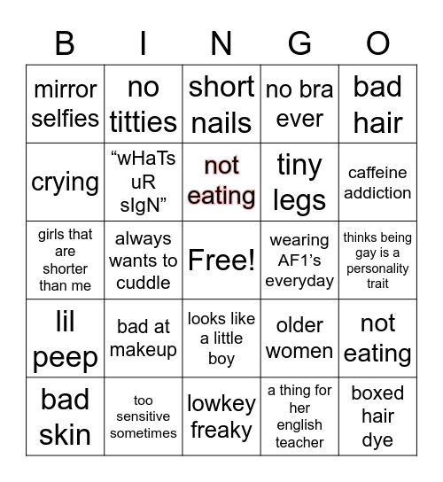 sophia’s bingo pt. 2 Bingo Card