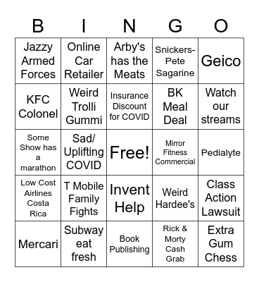 COVID Bingo 2 Bingo Card