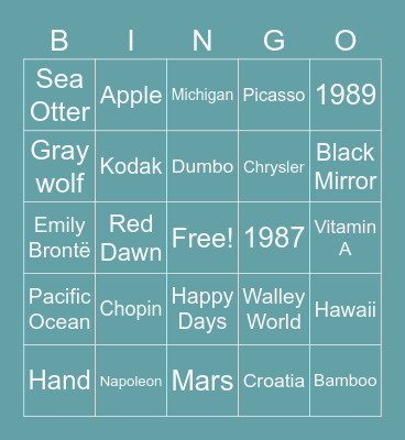 GTM Strategy Team Bingo Card