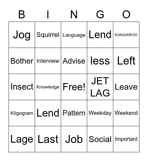 20200514 CH 2 Bingo Card