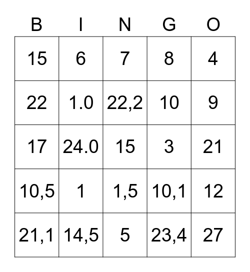 Hmz Bingo Card