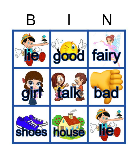 The Puppet story Bingo Card