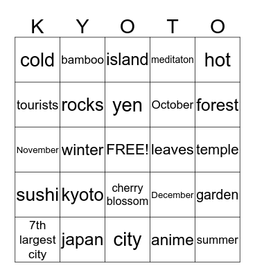 Bingo Card