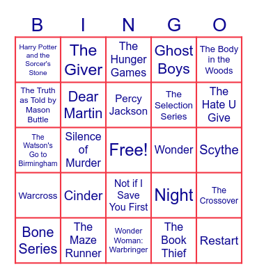 Lunch Bunch Bingo Card