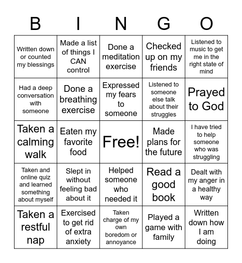 Access Bingo Card