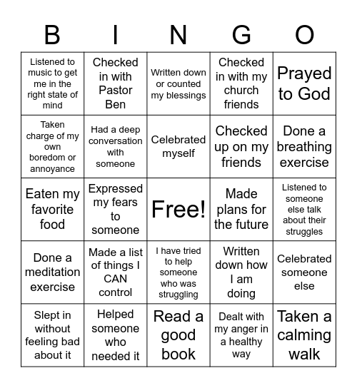 Access Bingo Card