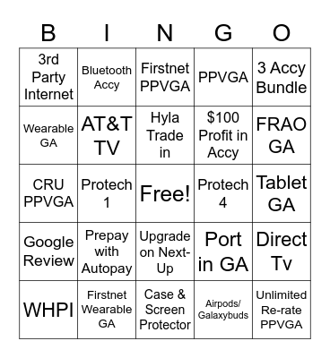 Cincinnati District BINGO Card