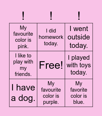 LuluEducation Bingo! Bingo Card