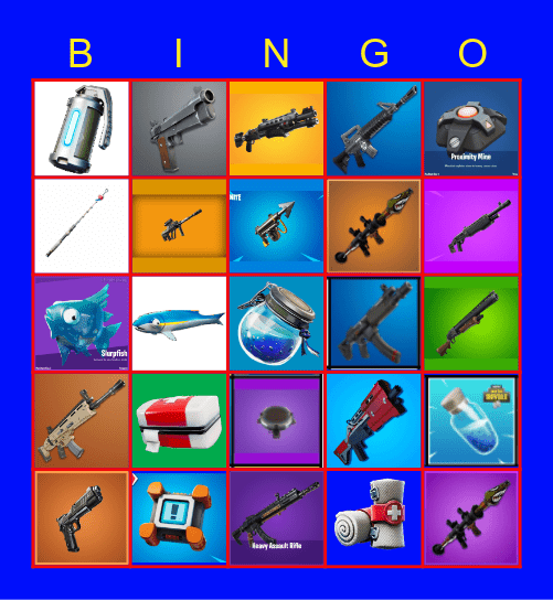 fortnite chapter 2 season 2 Bingo Card