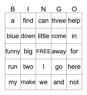 Ms. Jordan's Bingo Card