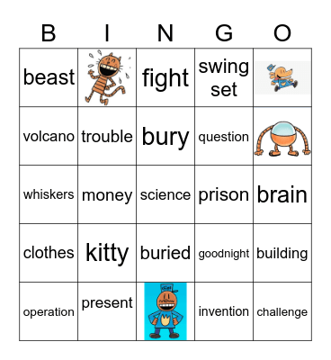 Dog Man Bingo Card