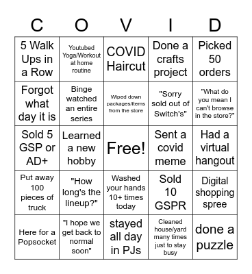 COVID Bingo Card