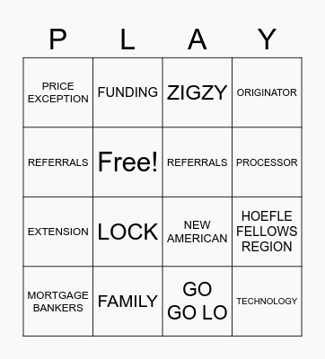 NAF HAPPY HOUR Bingo Card