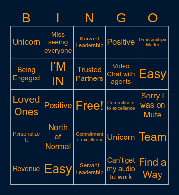 Concorde Bingo Card