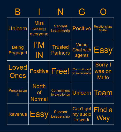 Concorde Bingo Card