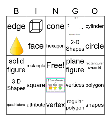 2nd Grade Shape Bingo Card