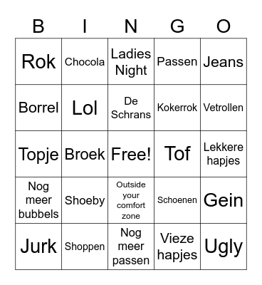 jol test Bingo Card