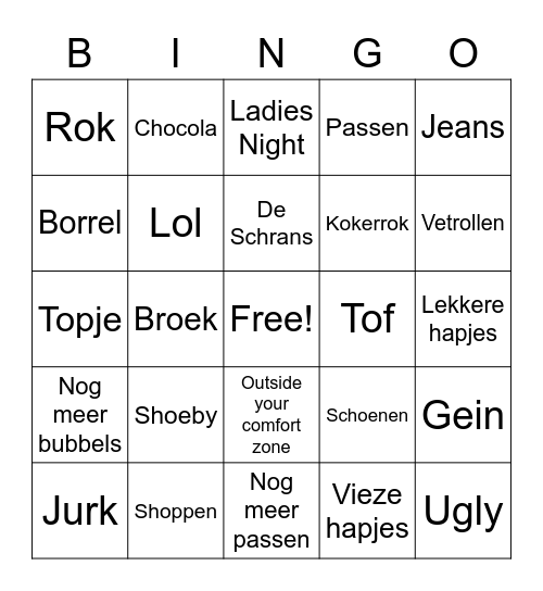 jol test Bingo Card
