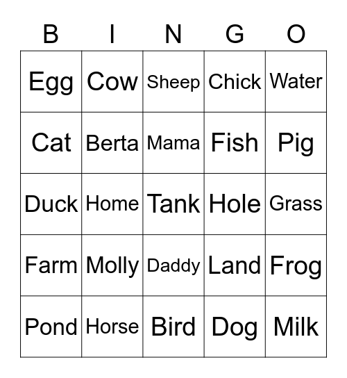 Allie-INGO Bingo Card