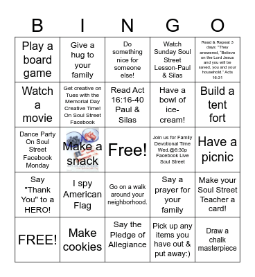 Bingo Time! Bingo Card