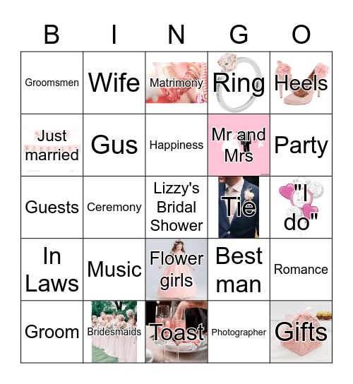 Lizzy's Bridal Bingo Card