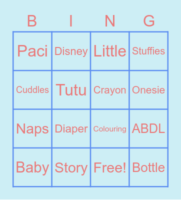 Baby Bingo Card