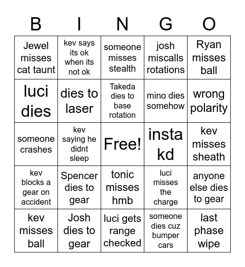 IA Boss 1 Bingo Card