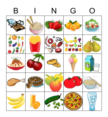 La nourriture et les boissons Bingo Card