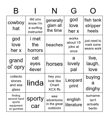 Lynn Bingo Card